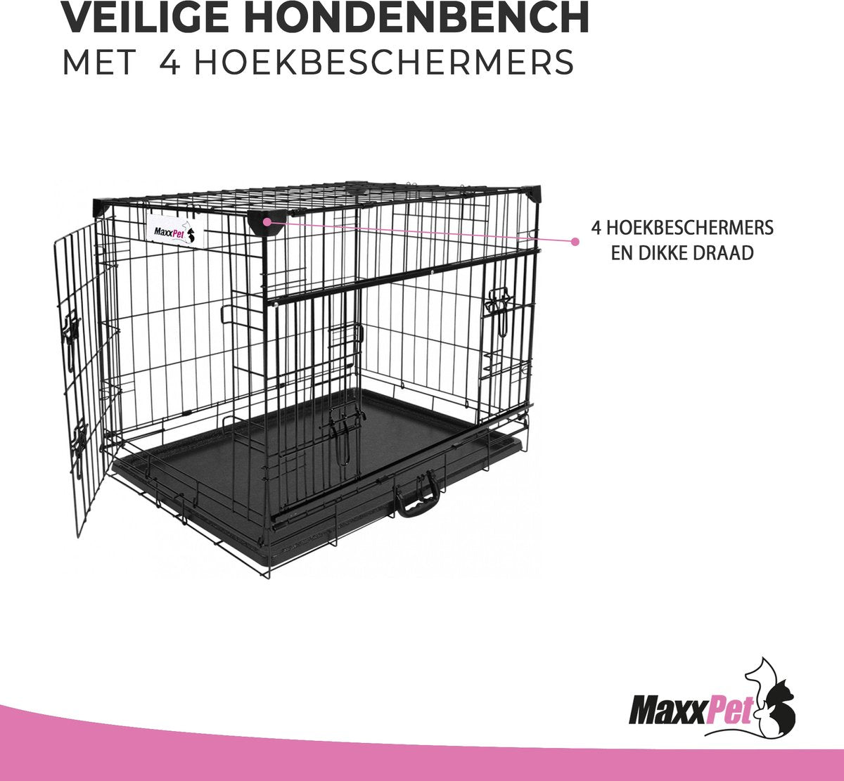 MaxxPet Hondenbench met schuifdeur