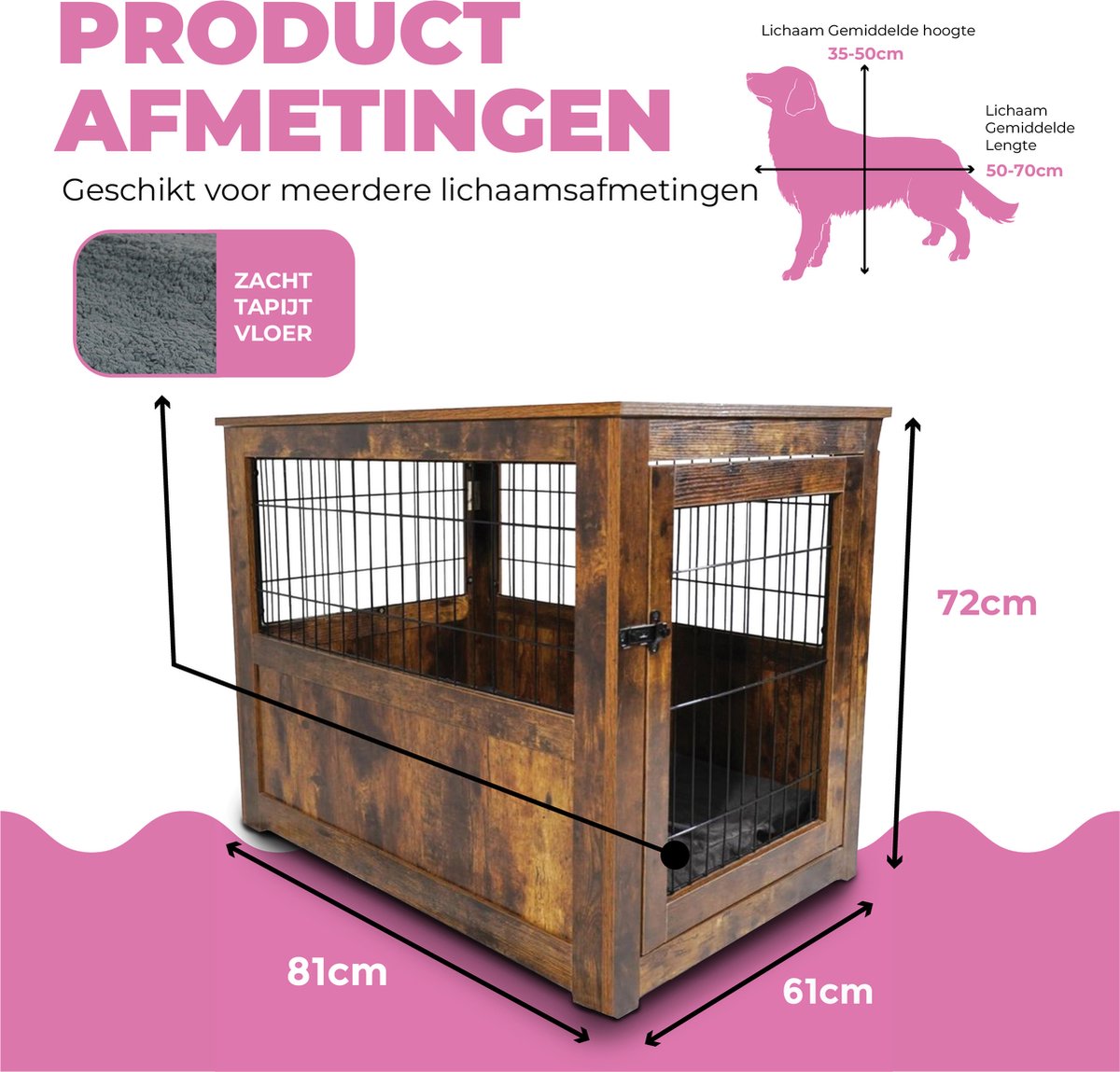 MaxxPet Houten honden bench