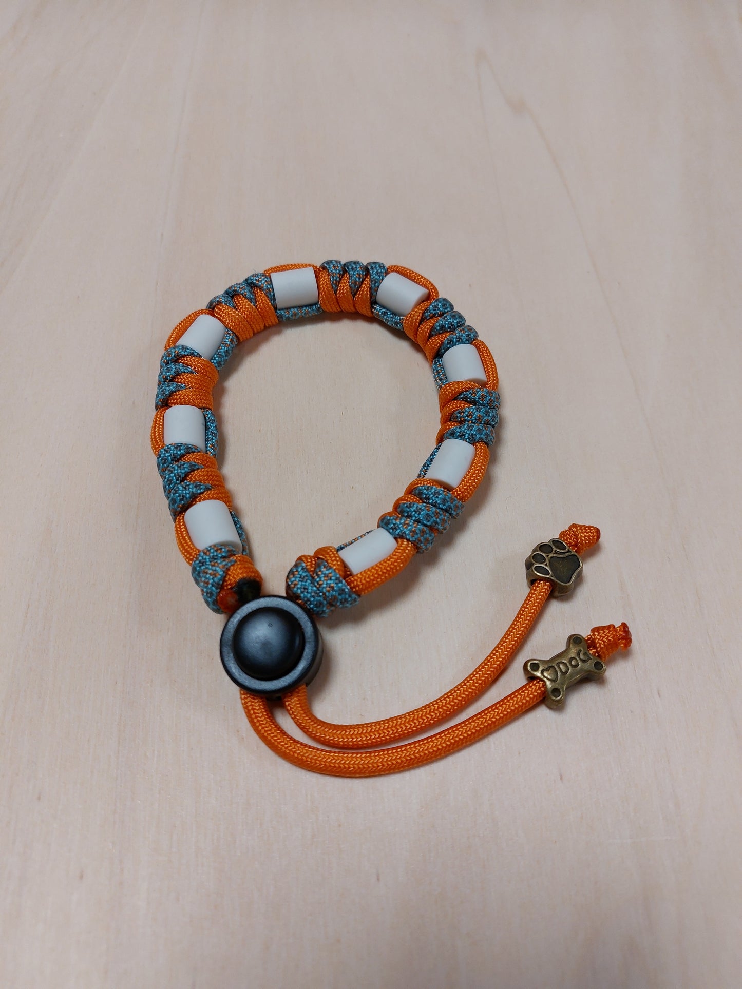 Bij-Zalme tekenband oranje/blauw
