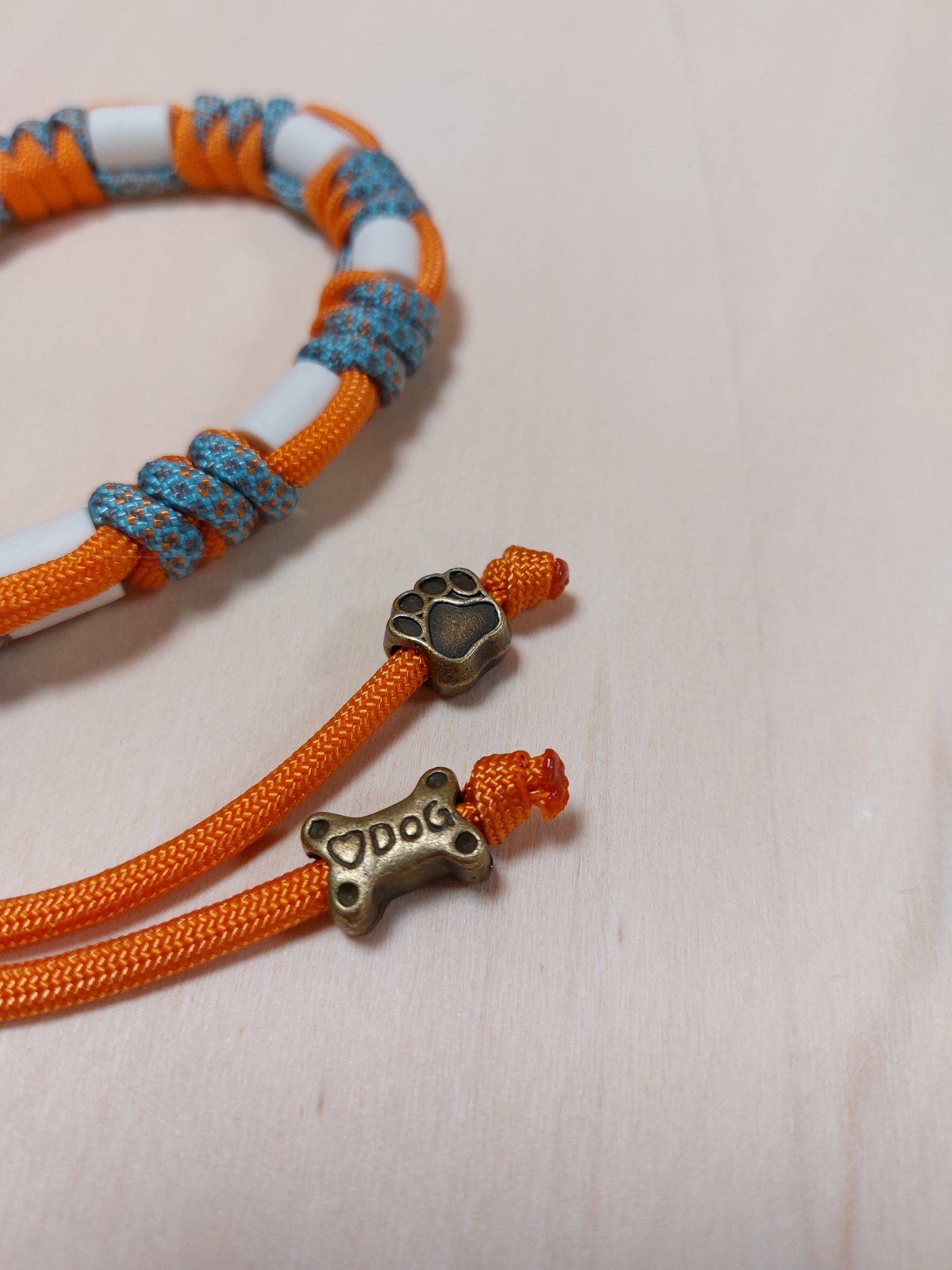 Bij-Zalme tekenband oranje/blauw