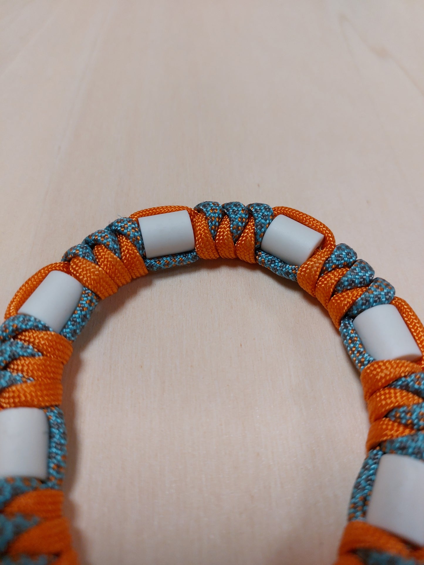 Bij-Zalme tekenband oranje/blauw