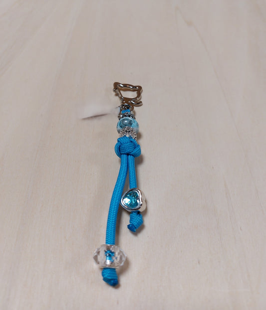 Bij-Zalme sleutelhanger oceaanblauw