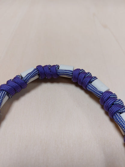 Bij-Zalme tekenband Paars/zilver
