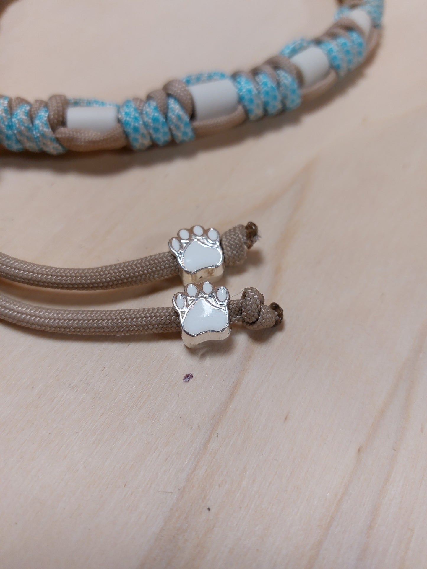 Bij-Zalme tekenband Creme/Blauw